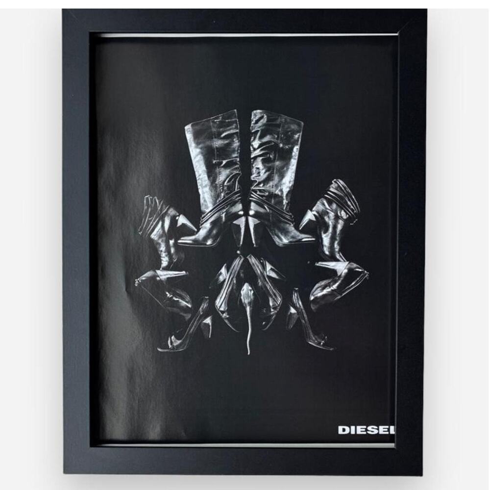 Diesel print framed 9x12 cutout